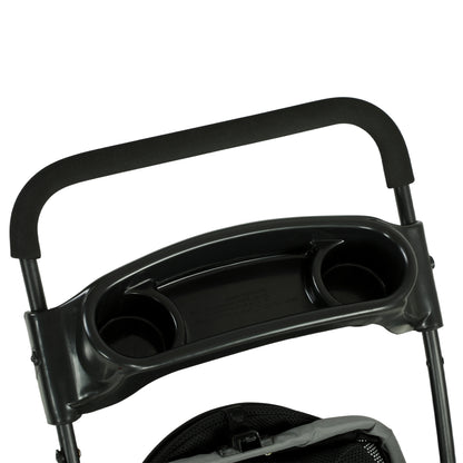 Pawhut Cochecito Para Perros Plegable De 4 Ruedas Ventanas De Malla Y Cojín Gris_3