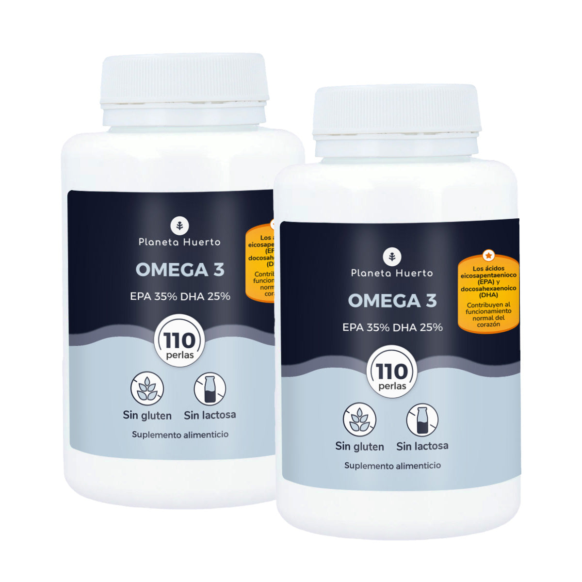 Pack 2x Omega 3 EPA 35% DHA 25% Planeta Huerto 110 Perlas
