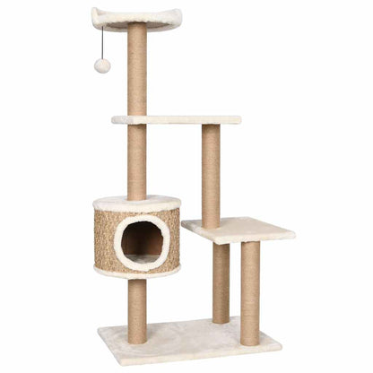 Árbol Para Gatos Con Poste Rascador 123 Cm Hierba Marina_0