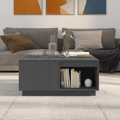 Mesa De Centro De Madera Maciza De Pino Gris 80x81x36,5 Cm_1
