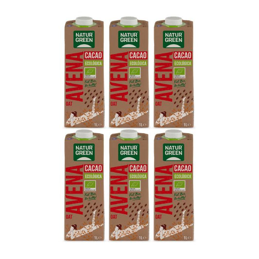 Pack 6 x Bebida de Avena Choco NaturGreen 1 L