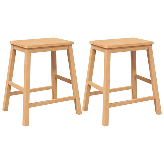 Sillas De Bar 2 Uds Madera Maciza Caucho_0