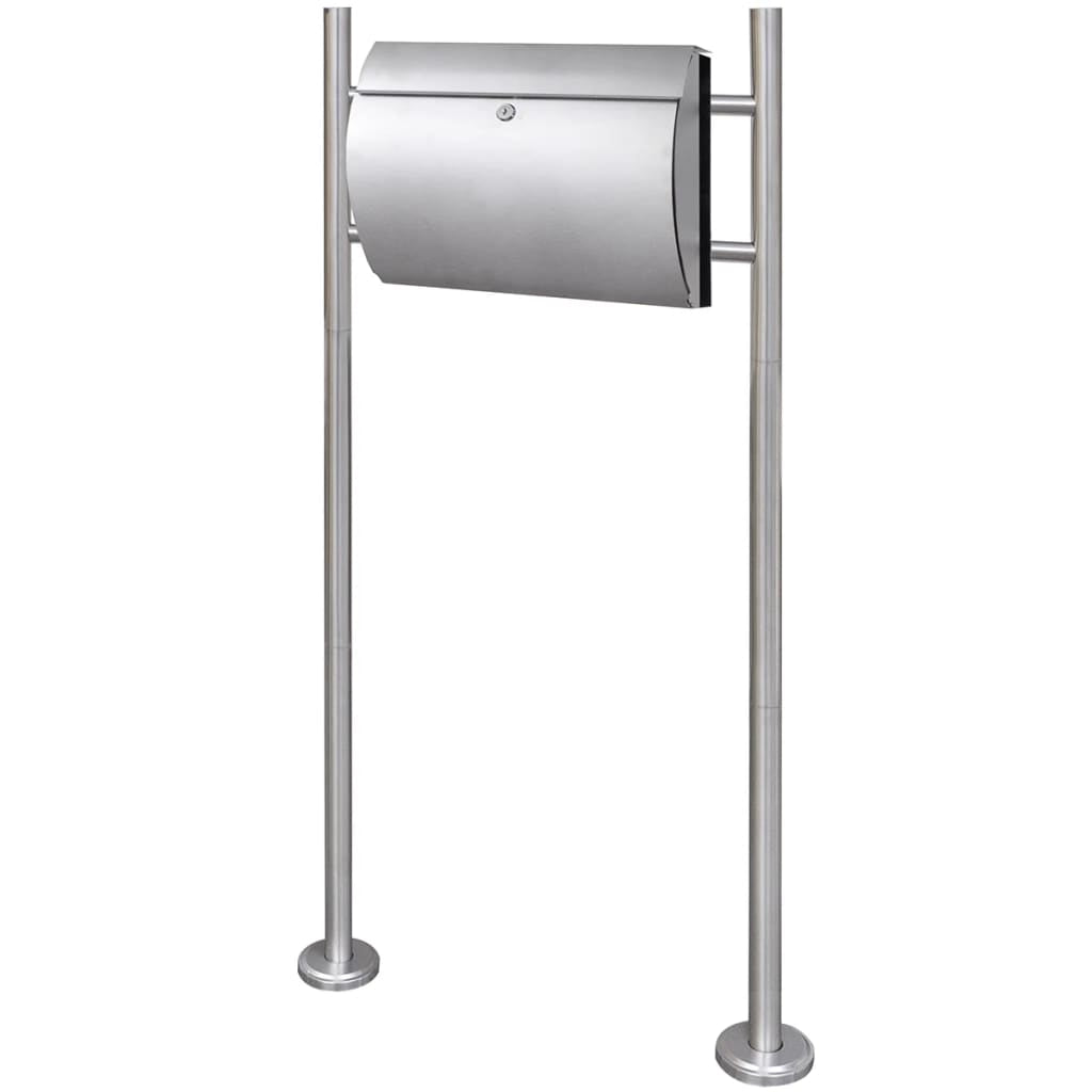 Vidaxl Buzón Con Soporte De Acero Inoxidable_0