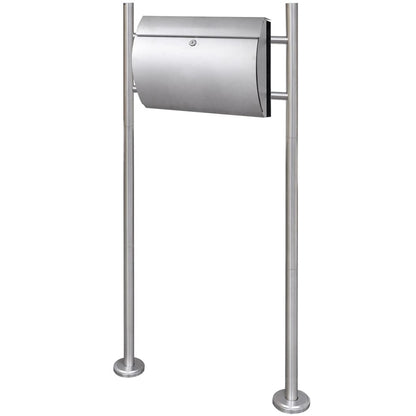 Vidaxl Buzón Con Soporte De Acero Inoxidable_0