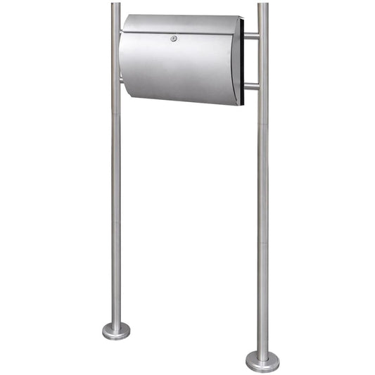 Vidaxl Buzón Con Soporte De Acero Inoxidable_0