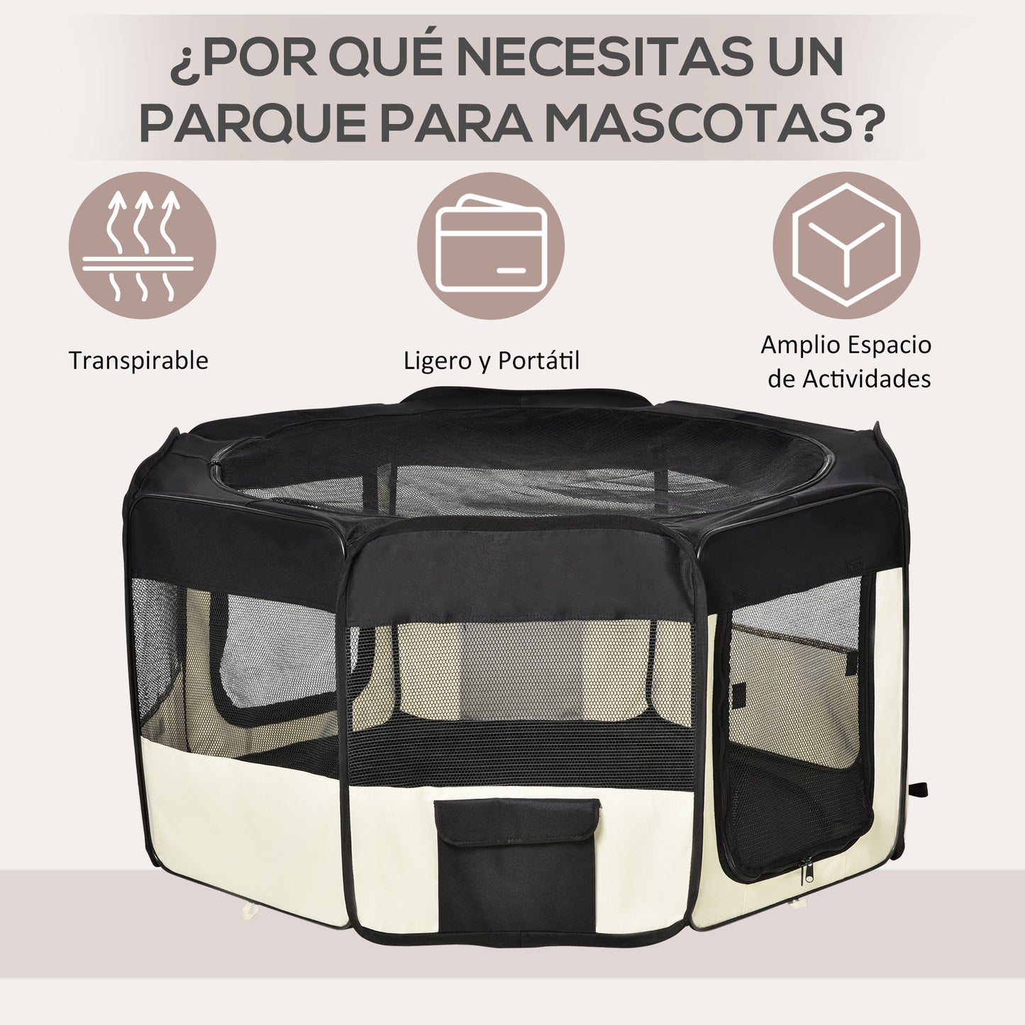 Pawhut Parque Plegable Para Perros Y Gatos_3