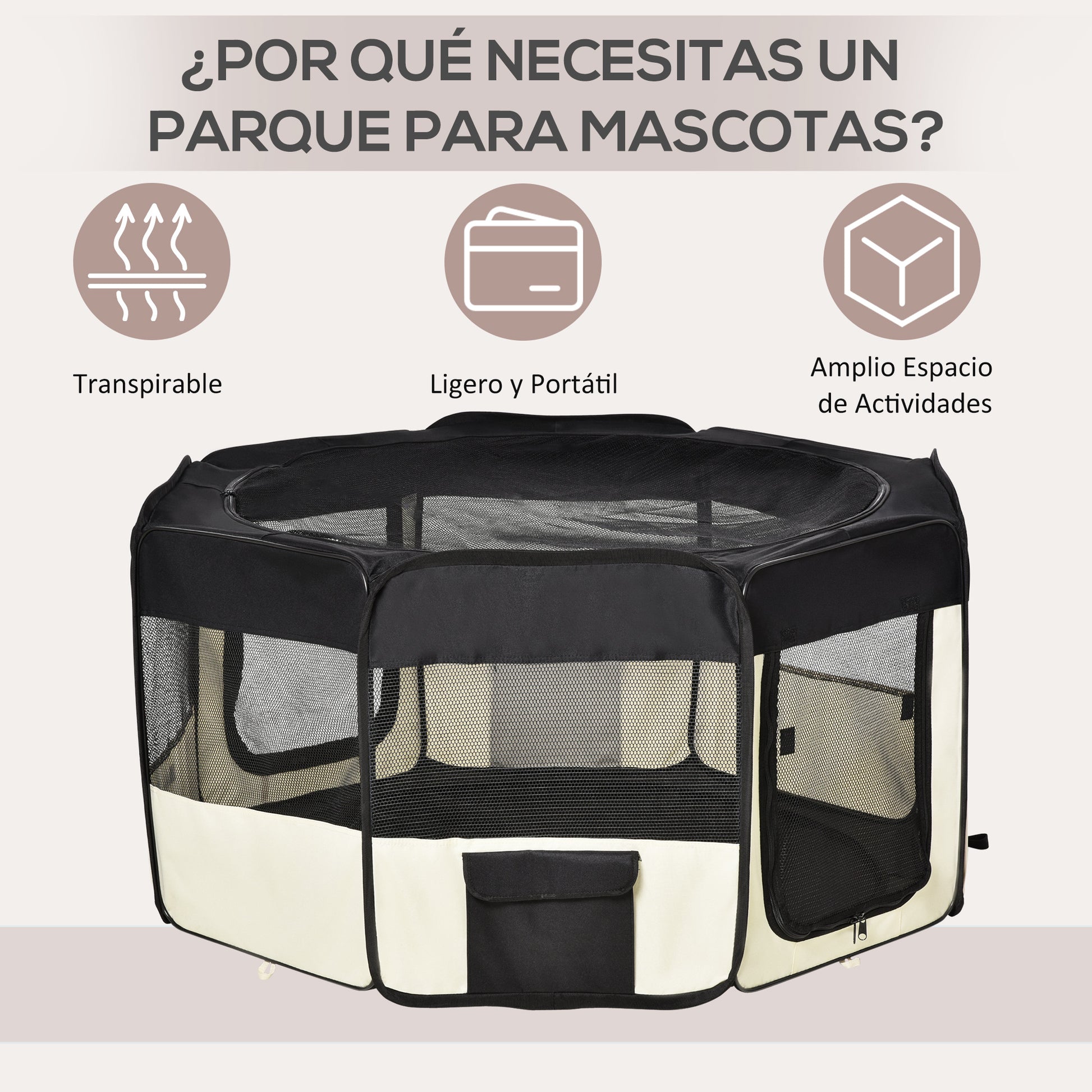 Pawhut Parque Plegable Para Perros Y Gatos_3
