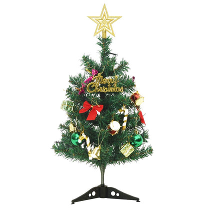 Vidaxl Mini Árbol De Navidad Artificial Con 20 Luces Led Verde 45 Cm_4