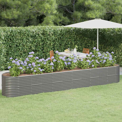 Jardinera Arriate Acero Galvanizado Gris 440x80x68 Cm_1