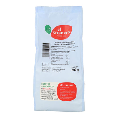 Harina de Arroz Bio El Granero, 500 g