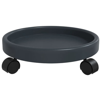 Vidaxl Soporte Para Plantas Con Ruedas 2 Uds Gris Diámetro 34 Cm 35 Kg_4