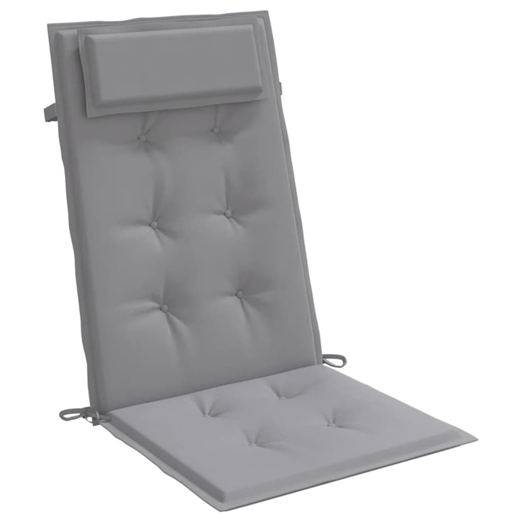 Vidaxl Cojines De Silla Con Respaldo Alto 6 Uds Tela Oxford Gris_3