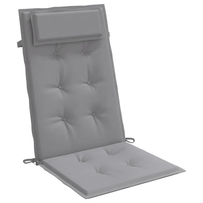 Vidaxl Cojines De Silla Con Respaldo Alto 6 Uds Tela Oxford Gris_3