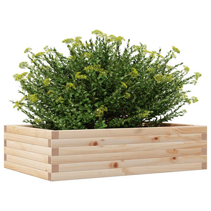 Jardinera De Madera Maciza De Pino 90x60x23 Cm_3