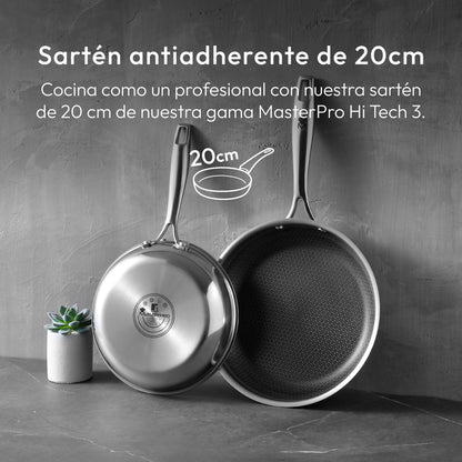 Juego De Sartén Ø24x4,7cm + Wok Ø28x8cm En Acero Inoxidable Masterpro_1