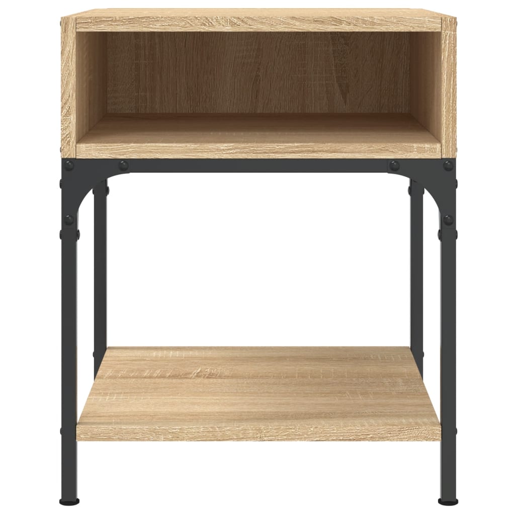 Mesita De Noche Madera De Ingeniería Roble Sonoma 40x41x50 Cm_2
