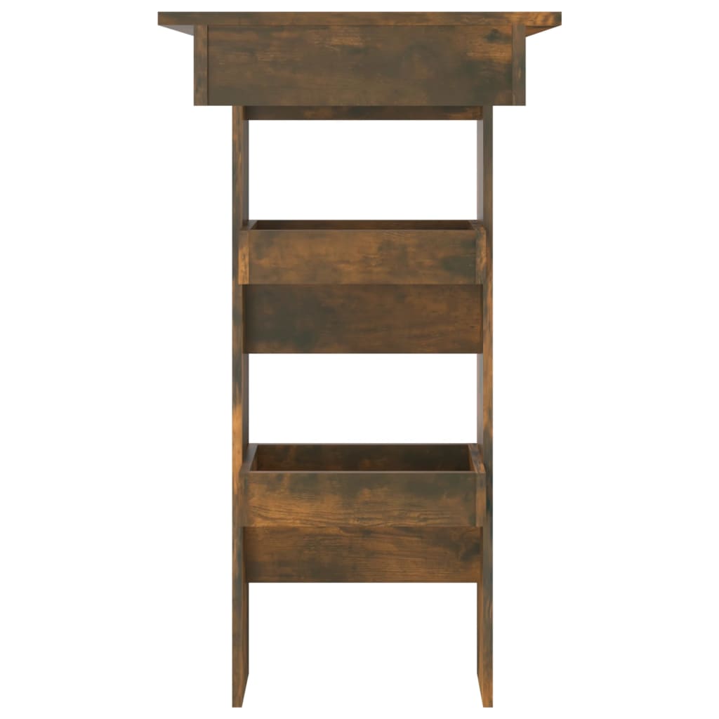 Mesa De Bar De Pared Contrachapada Roble Ahumado 102x45x103,5cm_2