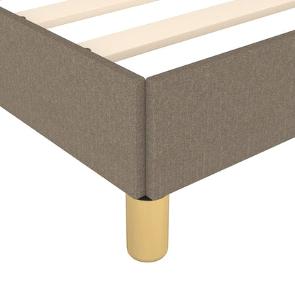 Estructura De Cama Con Cabecero De Tela Gris Taupe 90x200 Cm / Vetonek_1
