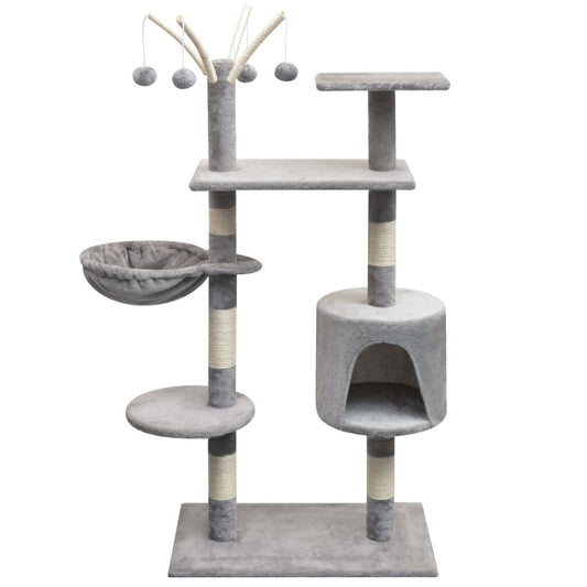 Vidaxl Rascador Para Gatos Con Poste Rascador De Sisal 125 Cm Gris_0