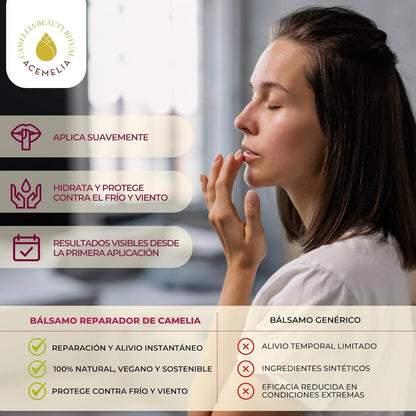 Labial Reparador para labios y nariz en lata con Aceite de Camelia