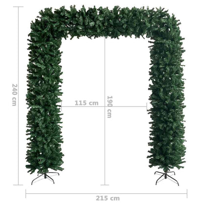 Vidaxl Set De Arco Del Árbol De Navidad Con Led Y Bolas Verde 240 Cm_2