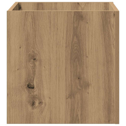 Jardinera De Madera Contrachapada Roble Artesanal 40x40x40 Cm_4