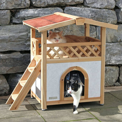 Kerbl Casa Para Gatos Tyrol Alpin Marrón Claro 88x57x77 Cm_4