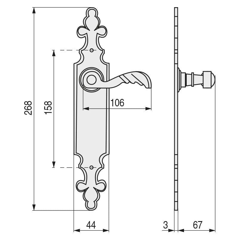 Soporte Toallero Lateral 523