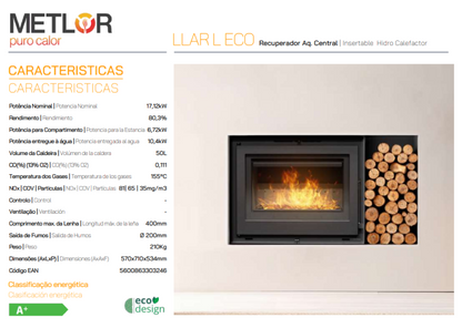 Insertables Hidro Calefactores A Leña Metlor Modelo Llar L Eco_2