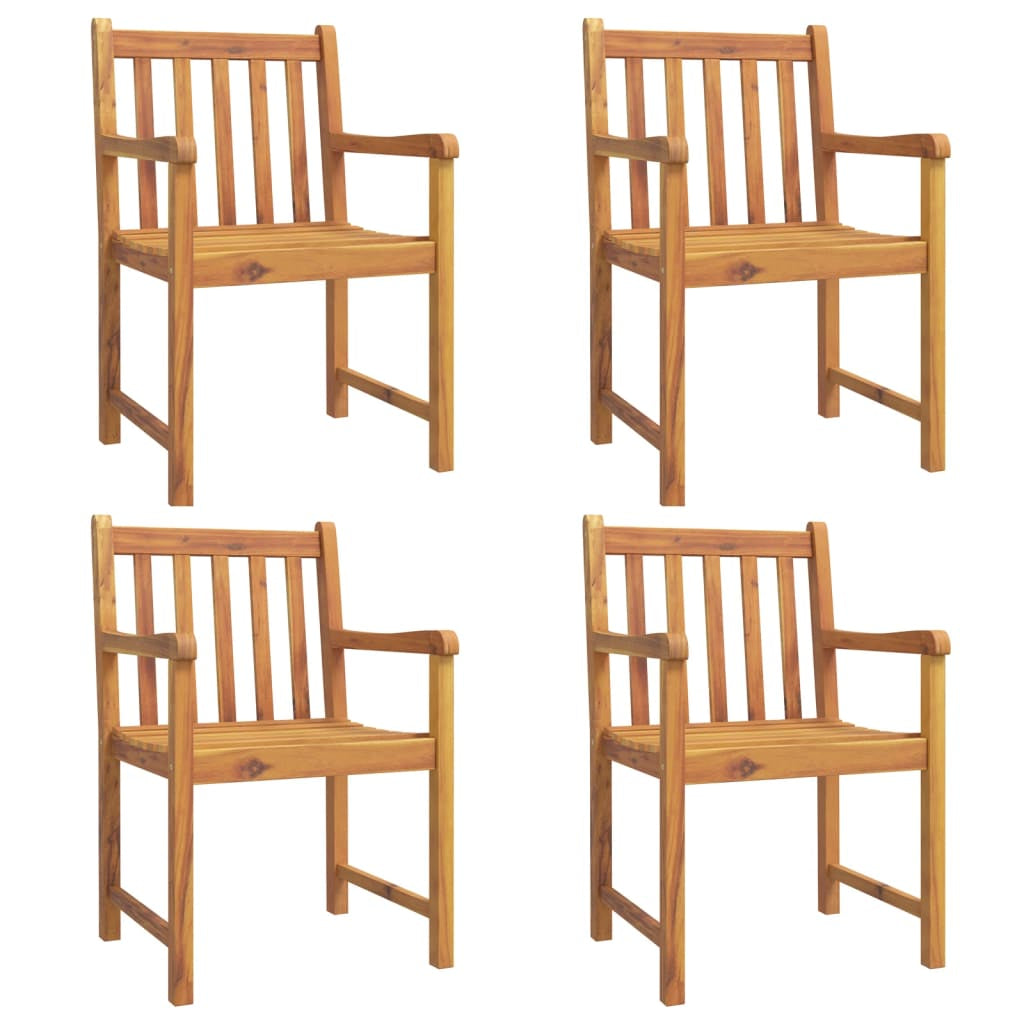 Vidaxl Sillas De Jardín 4 Uds Madera Maciza De Acacia 56x55,5x90 Cm_0