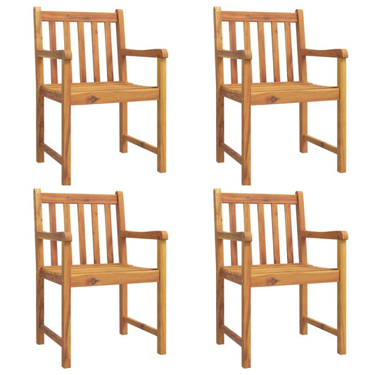 Vidaxl Sillas De Jardín 4 Uds Madera Maciza De Acacia 56x55,5x90 Cm_0