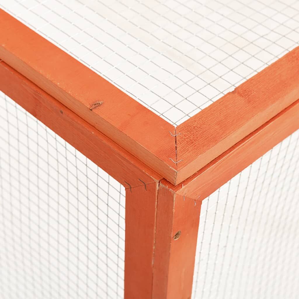 Vidaxl Conejera De Madera Maciza De Abeto 124x120x60 Cm_4