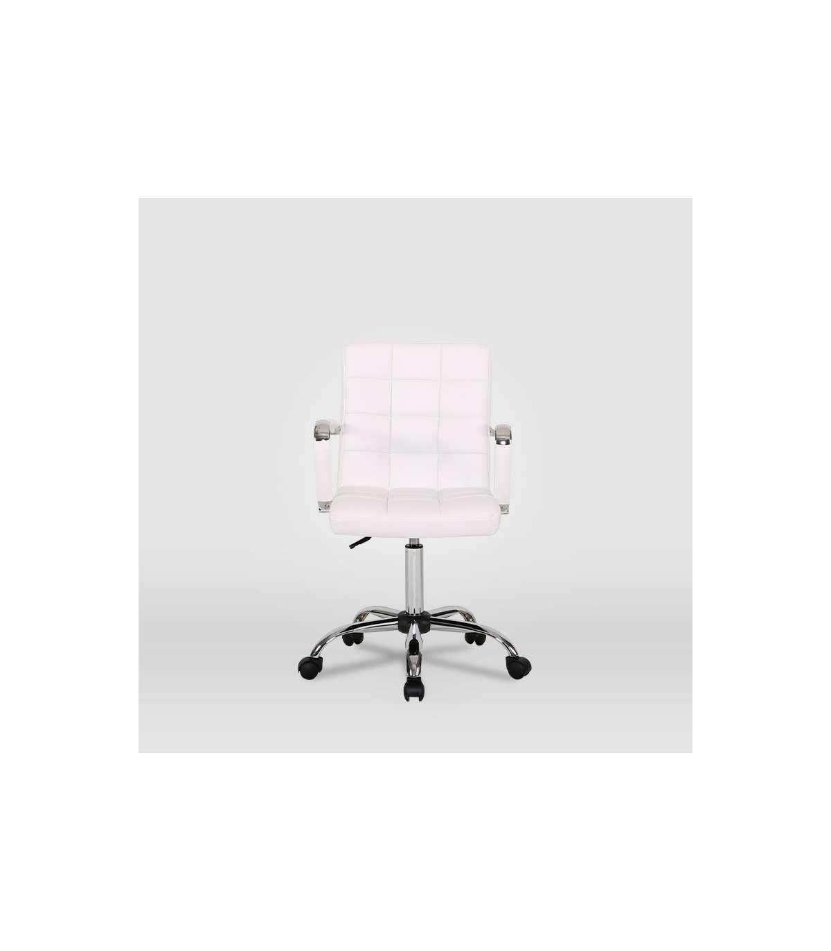 Silla De Oficina Isabella En Blanco. Alto: 89-104, Ancho: 51, Fondo: 49._0
