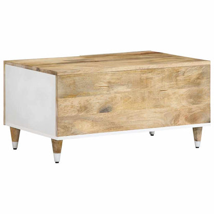 Mesa De Centro De Madera Maciza De Mango 80x50x40 Cm_3