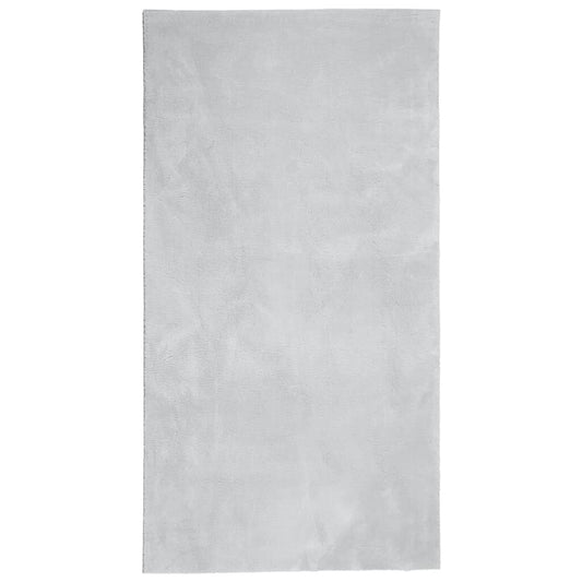 Vidaxl Alfombra De Pelo Corto Suave Lavable Huarte Gris 60x110 Cm_0