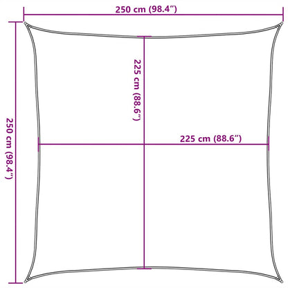 Vidaxl Toldo De Vela Hdpe Gris Taupe 160 G/m² 2,5x2,5 M_2