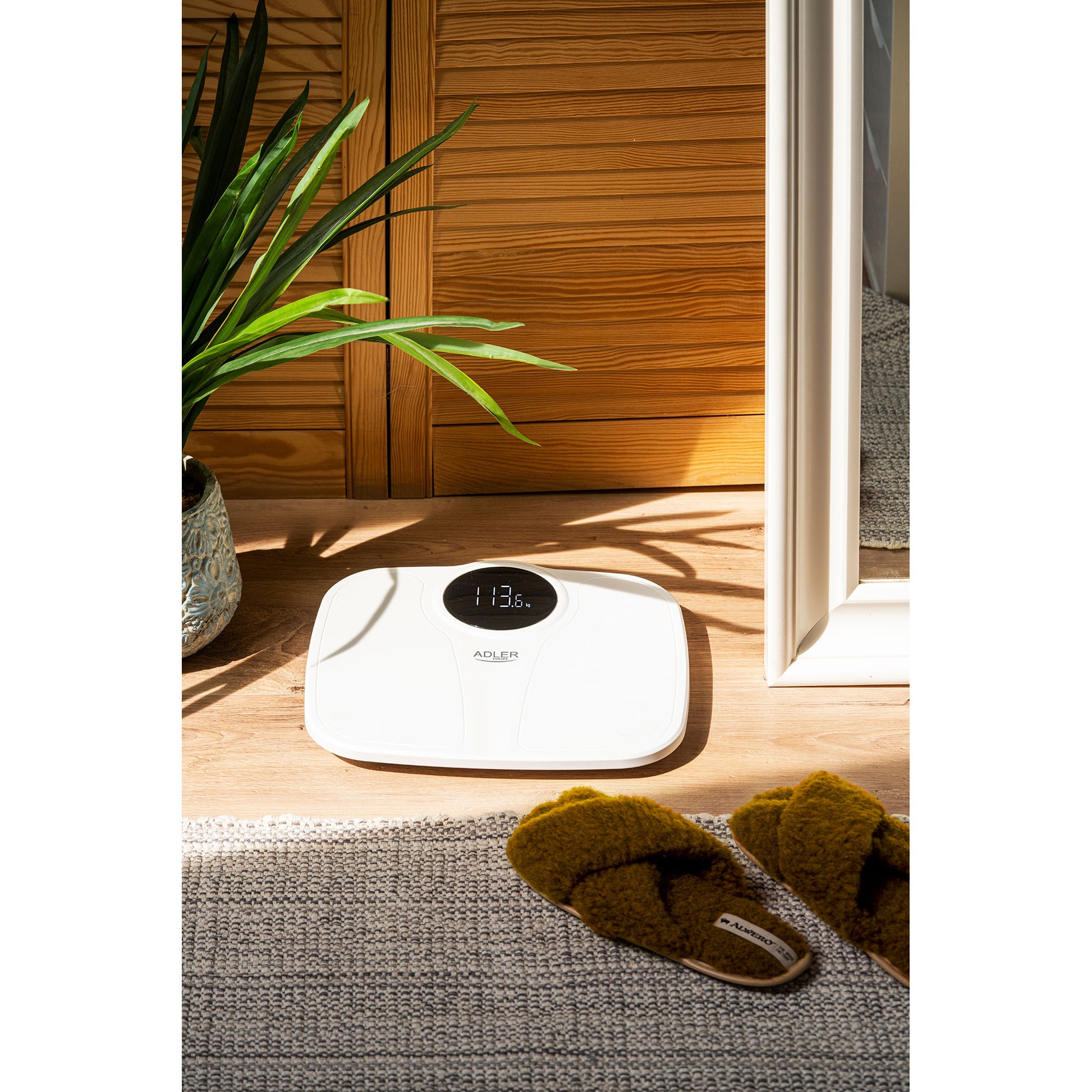 Báscula De Baño Digital, Alta Precisión 180kg, Pantalla Led Apagado Automático, Antideslizante, Briebe, Sc1124w, Blanco_1
