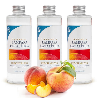 Pack 3x Fragancia Lámpara Catalítica 200ml: Aroma Peach Velvet - Disfruta Tu Aroma Favorito Durante Más Tiempo_0