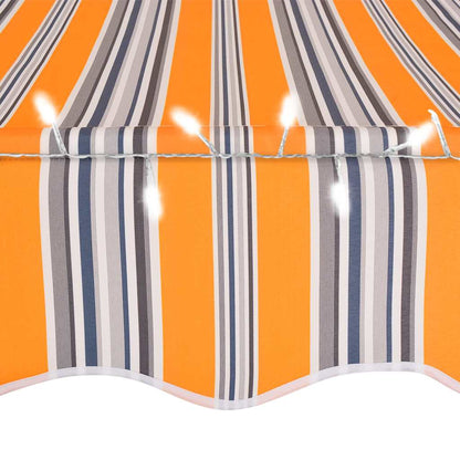 Toldo Manual Retráctil Con Led Amarillo Y Azul 250 Cm_4