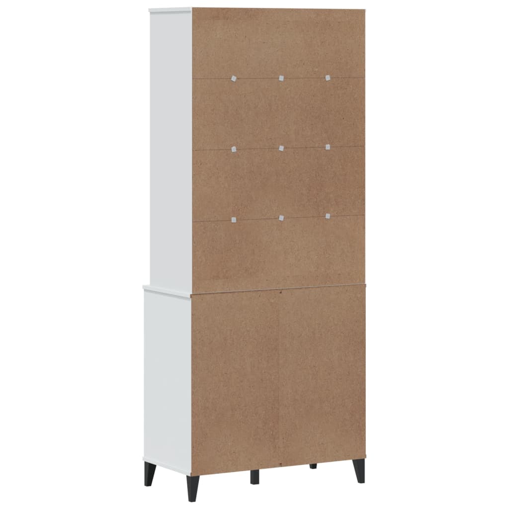 Aparador Alto Viken Madera Maciza De Pino Blanco 80x40x190 Cm / Vetonek_1