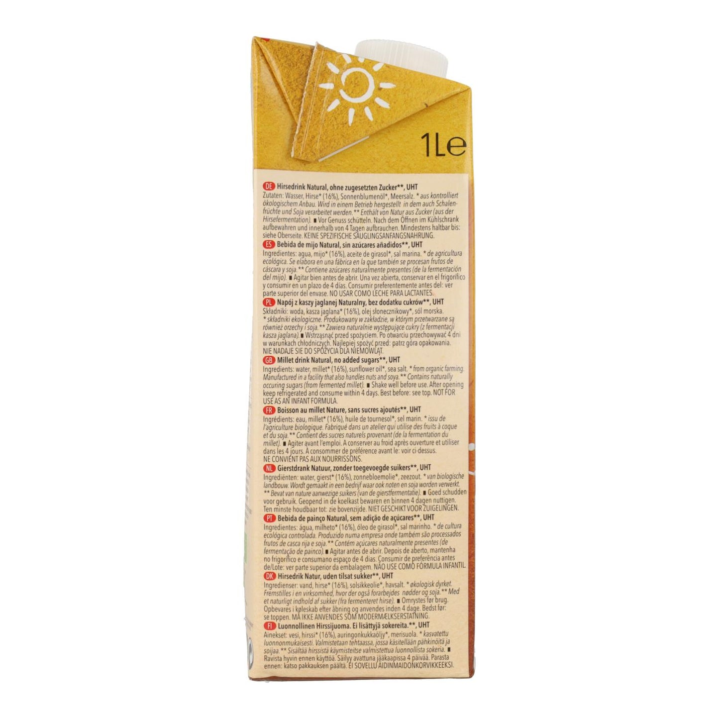 Pack 6 uds Bebida Mijo Bio Natumi 1L