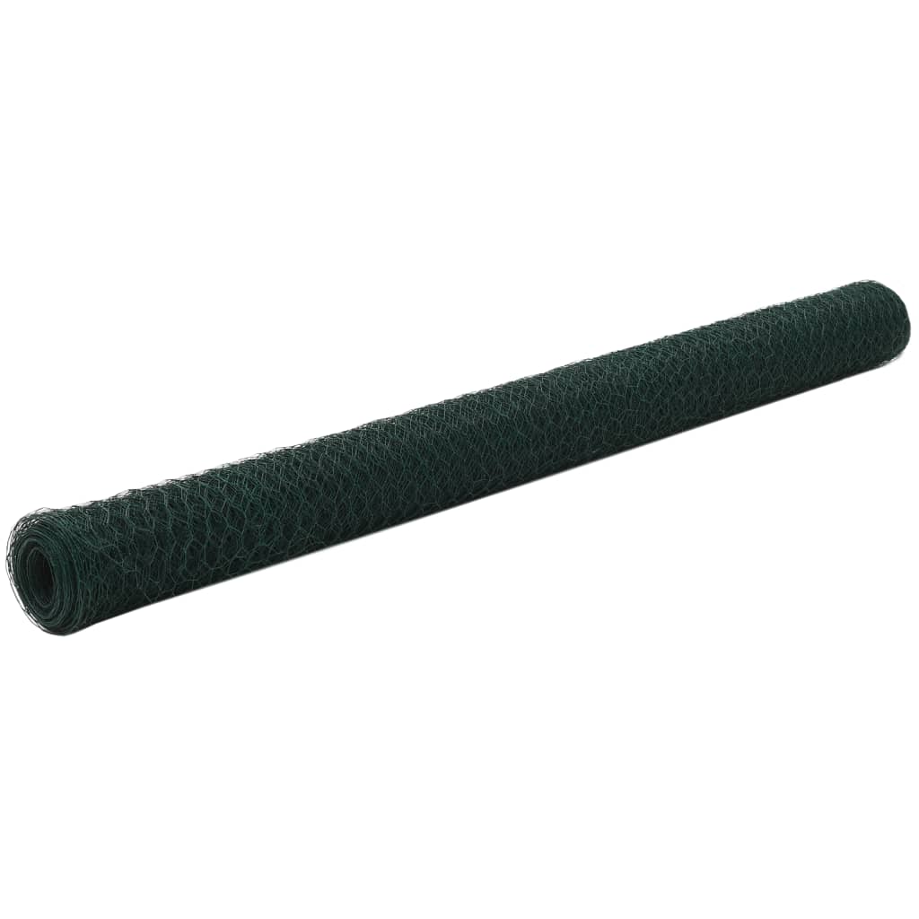 Alambrada De Gallinero Acero Revestimiento Pvc Verde 25x1,5 M / Vetonek_0