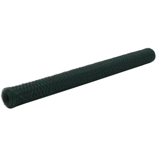 Alambrada De Gallinero Acero Revestimiento Pvc Verde 25x1,5 M / Vetonek_0