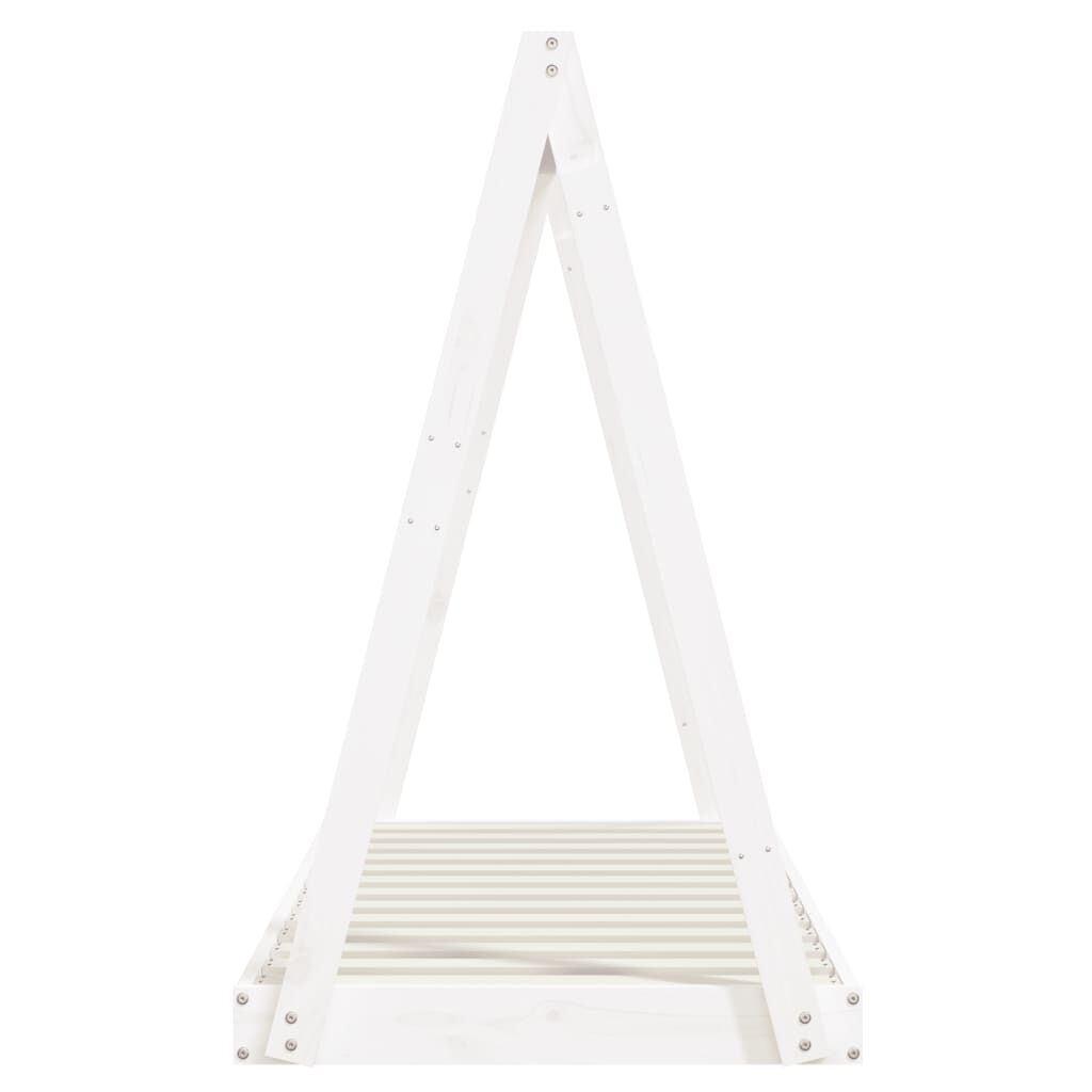 Vidaxl Estructura De Cama Para Niños Madera De Pino Blanco 70x140 Cm_4