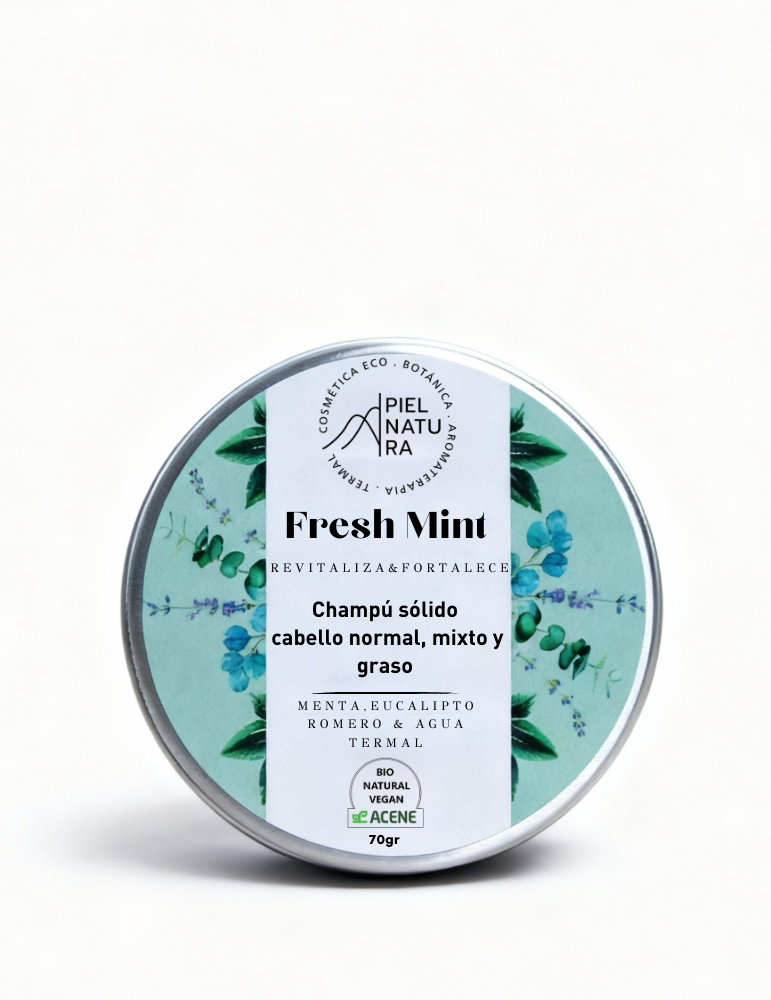 Champú Sólido Bio Fortalecedor Fresh Mint En Lata_0