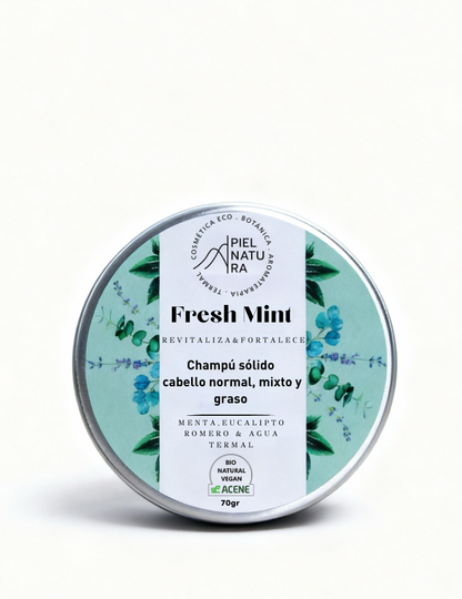 Champú Sólido Bio Fortalecedor Fresh Mint En Lata_0