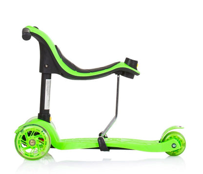 Patinete Infantil 3 En 1 Multi Plus Con Asiento Y Mango Parental Green_3
