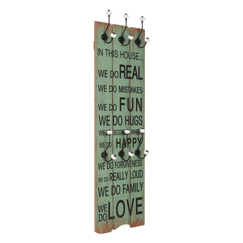 Perchero De Pared Happy Love Con 6 Ganchos 120x40 Cm_1