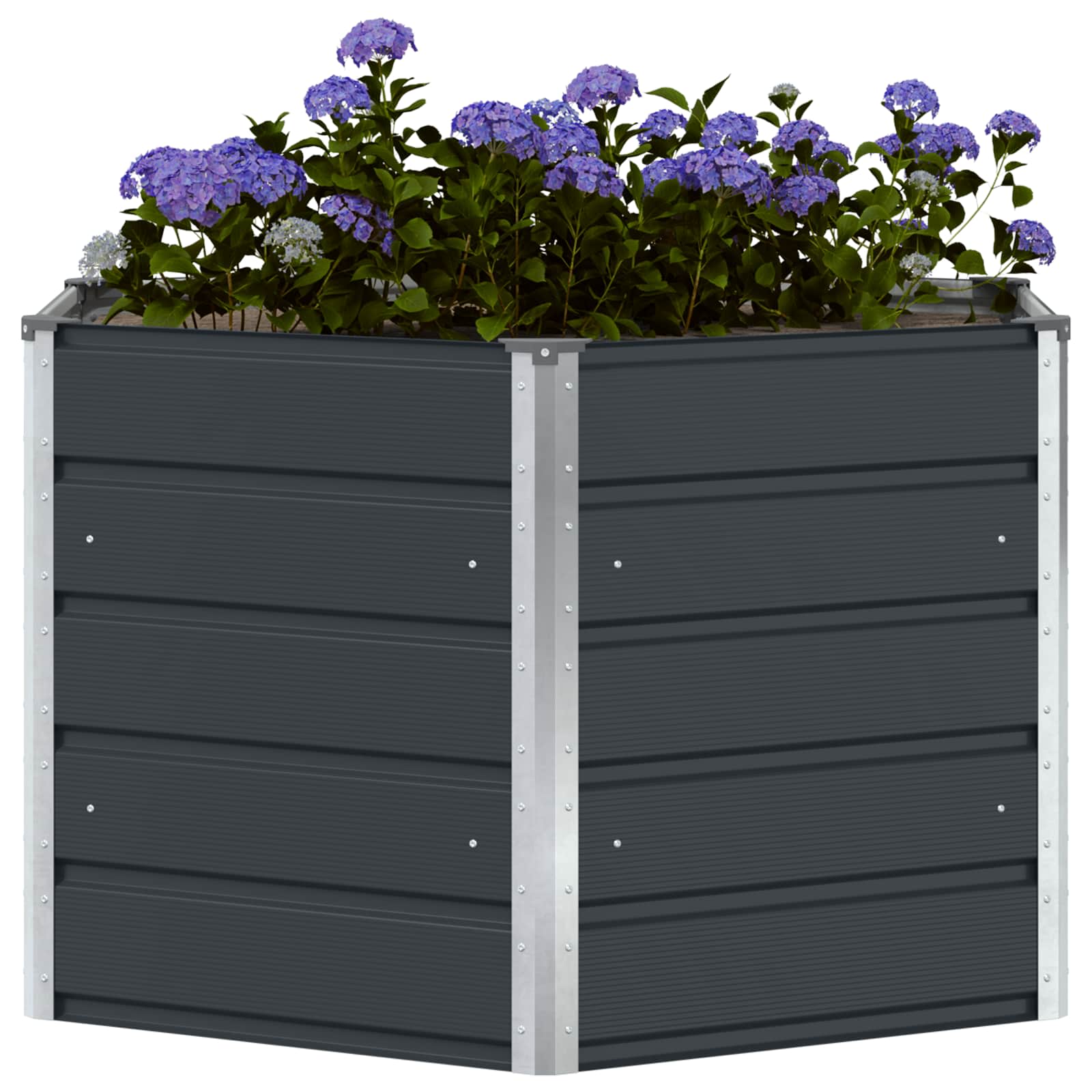Jardinera Antracita 129 X 129 X75 Cm Acero_2