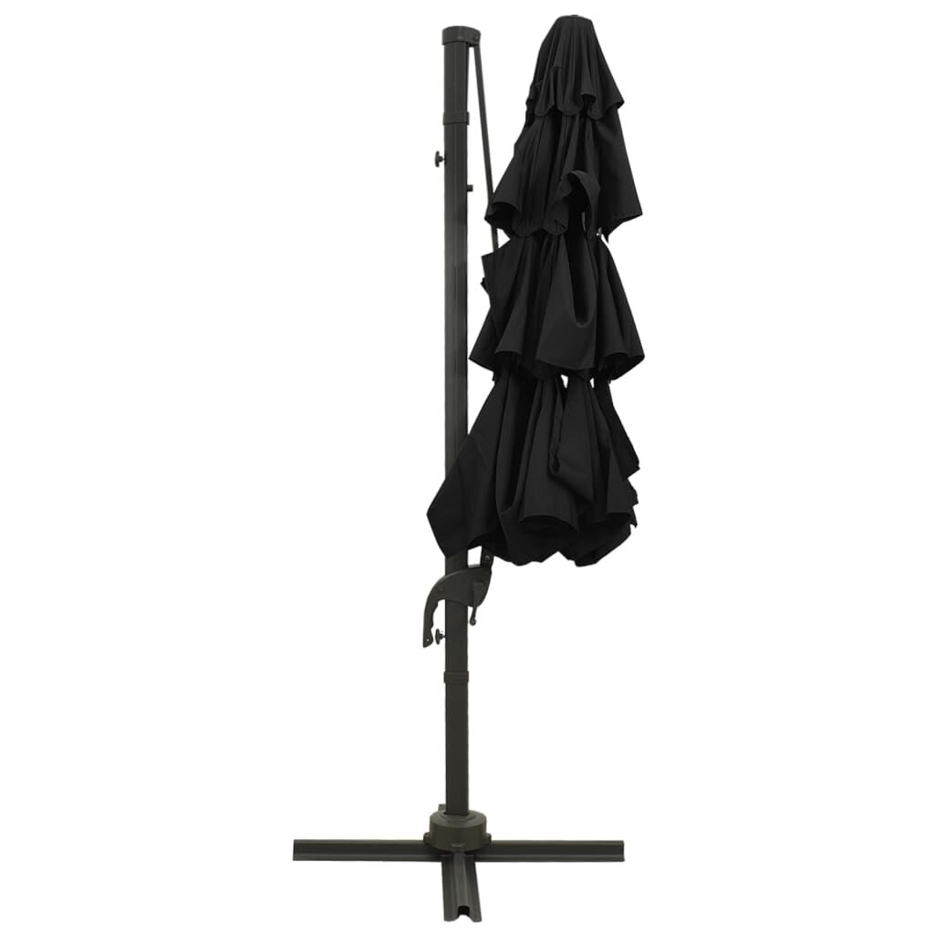Vidaxl Sombrilla Jardín De 4 Niveles Con Palo De Aluminio Negro 3x3 Cm_3